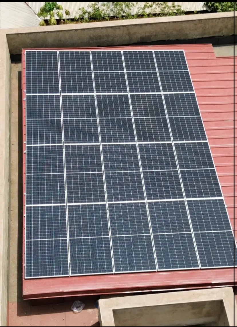 Solar panels installed on a roof