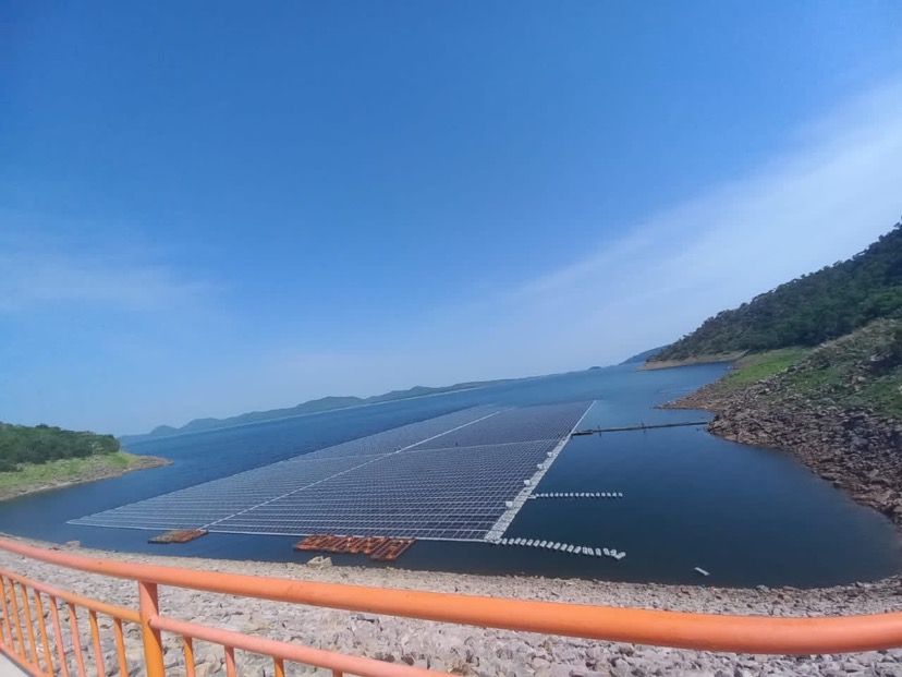 Solar installation near water